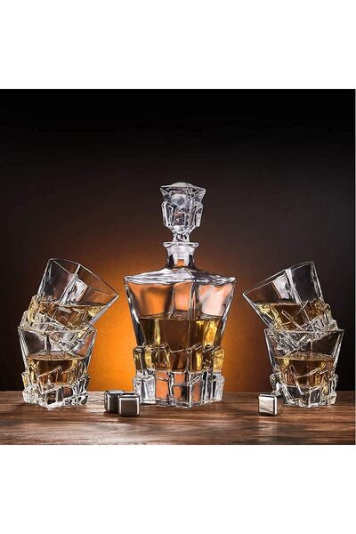 Bohemia Set of 310 ml Whiskey Glasses and 900 ml Crystal Decanter - Havana