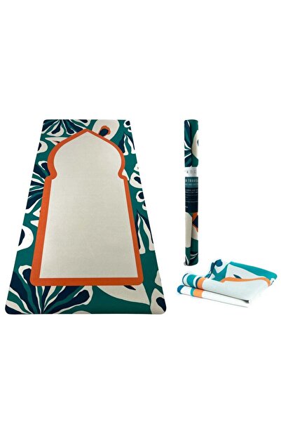 Sabeel سجادة صلاة قابلة للطي، مقاس 1 مم، تدعم الركبة، باللون الأخضر