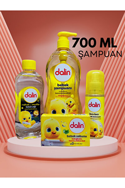 Dalin Bebek Şampuanı 700 ml + Bebek Yağı + Sabun + Kolonya Bakım Seti