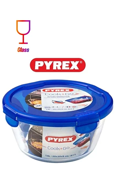 Generic PYREX Pyrex Cook&Go 1.6L Round Storage Dish with Airtight Lid - Versatile Freezer-to-Oven Solution