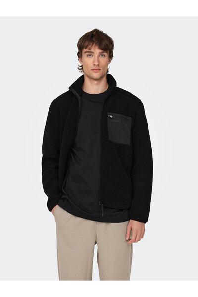 Only & Sons Onsdallas Life Sherpa Jacket Black Men's Jacket 22025599