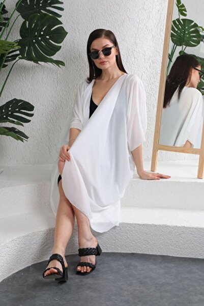 rushana Γυναικείο κιμονό σιφόν για παραλία και καθημερινή χρήση