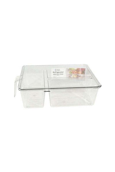 Generic Rahalife Rahalife Kitchen refrigerator Storage Container with Handle Refrigerator Organizer - Trans