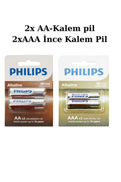 harry 2 Adet Standart Aa 2 Adet Aaa Ince 1.5 Volt Kalem Pil UZAKTAN KUMANDA E...