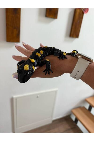 AxeIon Egzotik Eklemli Ateş Semenderi Fire Salamander Figür