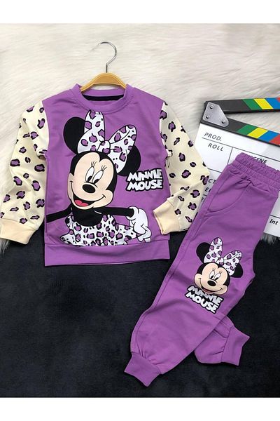 KGN GİYİM Girls' Suit Leggings Knitwear Bottom Top Set