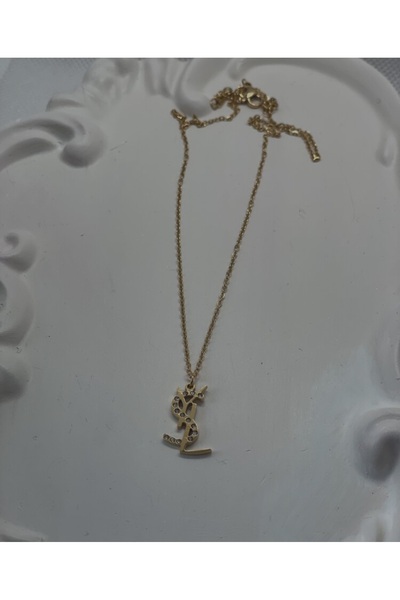 GUNESTAKI Gold Stone Yssl Model Steel Necklace