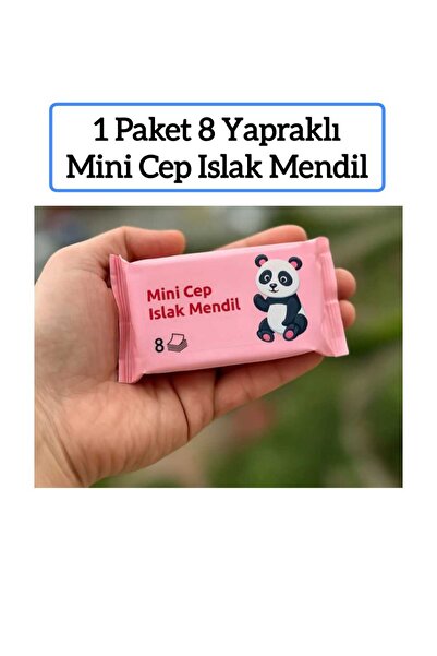 zeixpow 1 Paket 8 Yapraklı Mini Cep Islak Mendili