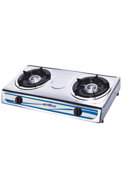 Generic STARLIFE 2 Burner Stainless Steel Top Gas Stove SL-1112