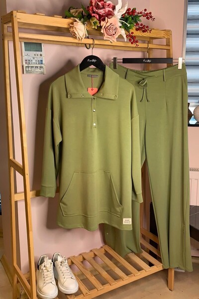 Büyük Moda Modal Tracksuit with Clip Detail