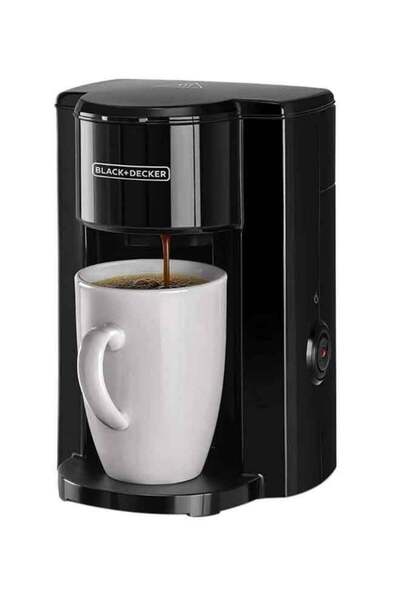 Generic BLACK+DECKER Coffee Maker, Compact One-Cup Coffee Machine with Ceramic Mug, Auto Shut-Off, Durable