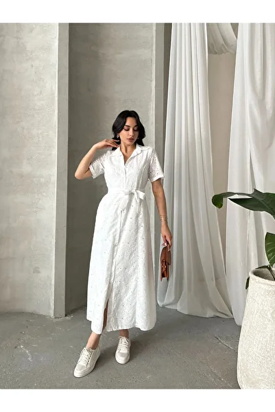 Queensland Waist Belted, Eye Beaded Pattern, Wrapped Maxi Length, Comfortable Stylish Casual Dress