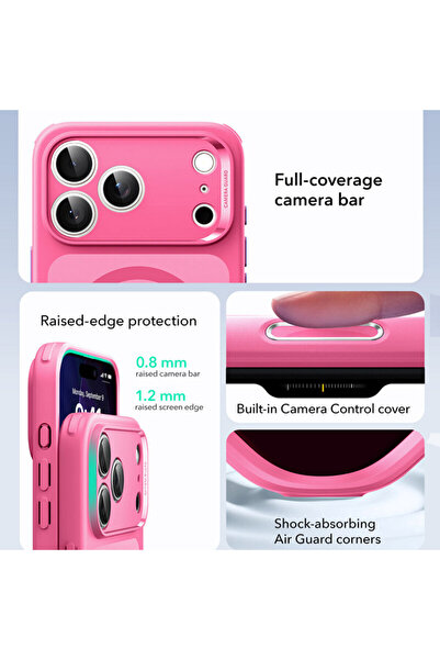 ESR iPhone 17 Pro Case Classic Hybrid HaloLock, Pink