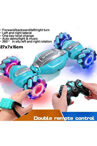 LRS STORE Uzaktan Kumandalı Araba El Sensörlü 360° Döner Işıklı Akrobatik – Ş...