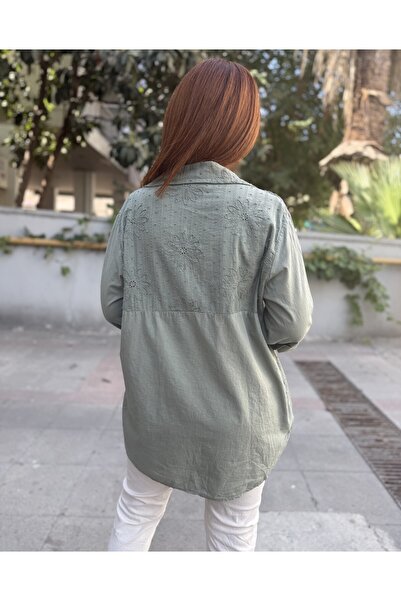 DenizEge Italian Brode Collar Shirt Khaki