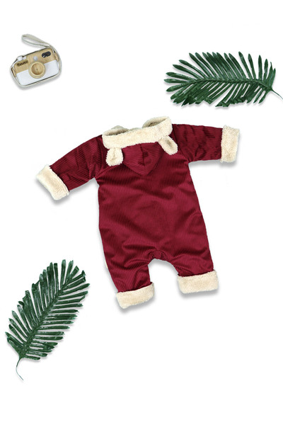 Nehad Bebe Baby Girl Welsoft Jumpsuit with Teddy Bear Accessory