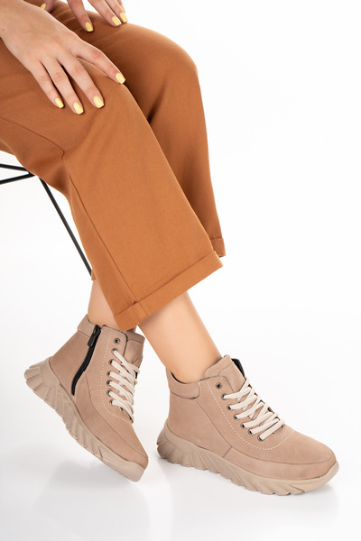 REALMİNE 1459 - نوبوك - جلد طبيعي - تقويم العظام الكامل - سحاب - أربطة - كاجوال نسائي - أحذية