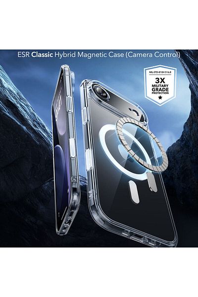 ESR Husa iPhone 17 Air Classic Hybrid HaloLock, transparentă