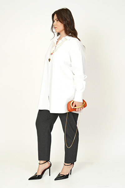 Büyük Moda ΒΑΣΙΚΟ ΠΟΥΚΑΜΙΣΟ Lycra Poplin