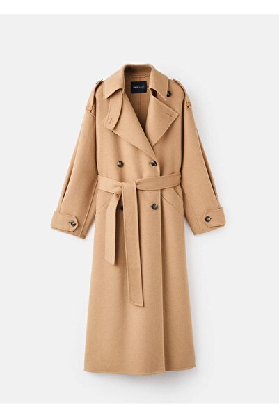 MANGO Woman Kruvaze yün palto