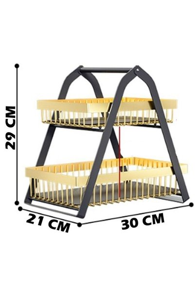Generic Two Tier Fruit Basket Storage Rack