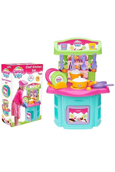 SPOR35 Eğitici Oyuncaklar Candy & Ken Şef Mutfak Set Kız Erkek Çocuk Oyuncak ...