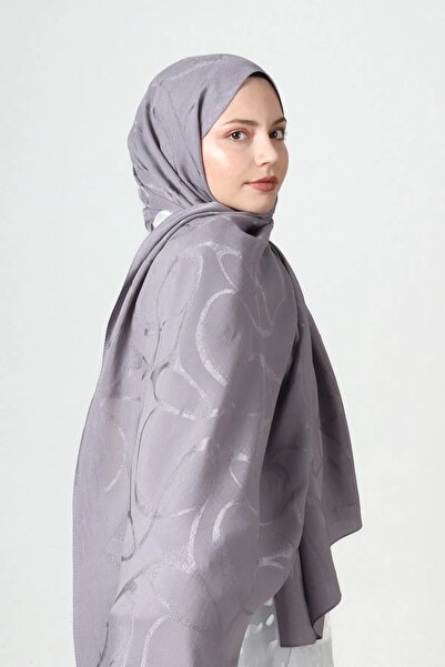 HAREM SCARF Gray Harem Scarf Noura Diamond Hüma Shawl