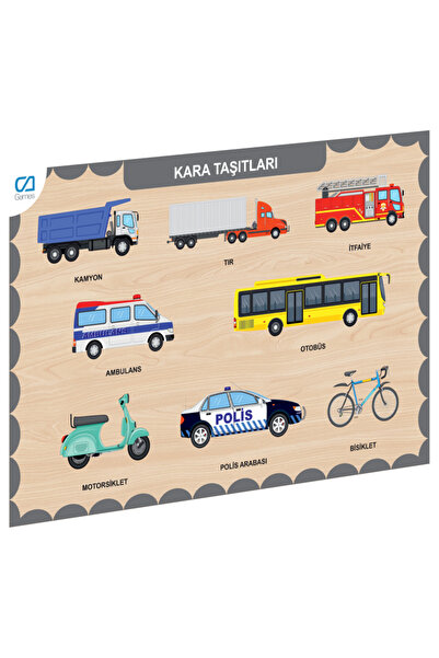 ÇEŞİT SEPETİM Boy's Toy 675 Caahs-3200 Ca Games Wooden Land Vehicles Find-And-Touch with Girl's Educational Toy