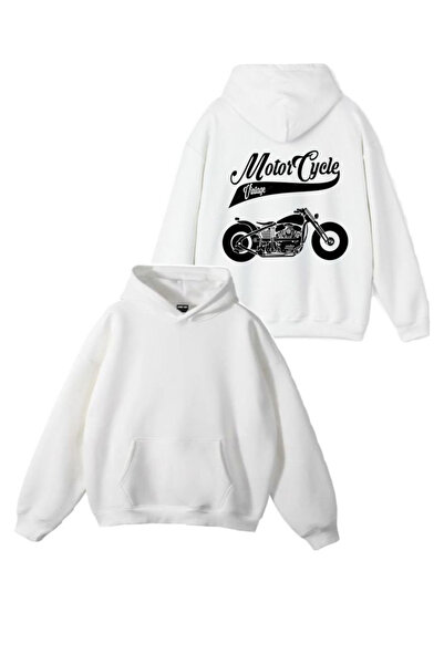 Sebesta Fashion New Season Motor Cyele Printed 3 Thread Cotton Hooded Sweatsh...