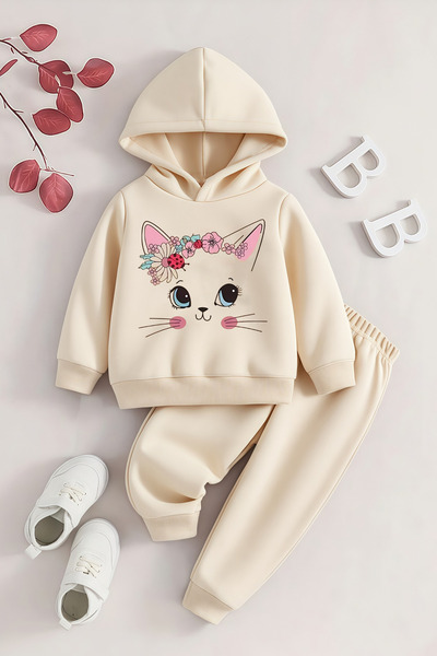 ADABEBEK Premium Cute Cat Printed Bottom Top Baby Set 24307