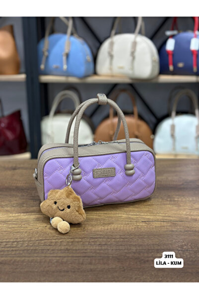 VICTORIA SHINE Quilt Detail and Charmly Hand and Shoulder Bag 3111 - Lila