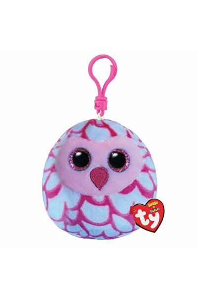 NEWBRENDHOME ألعاب تعليمية تفاعلية، سلسلة مفاتيح بومة قطيفة على شكل تي سكويشي...