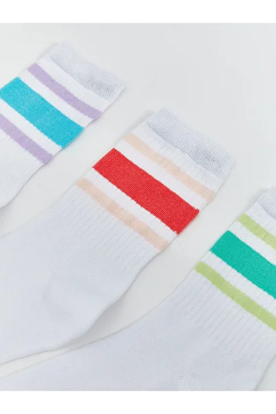 LC Waikiki Striped Girl's Socks 5-Piece