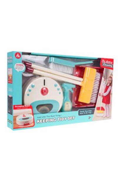 paraply KEEPİNG TIDY SET TEMİZLİK PİLLİ ROBOT SÜPÜRG Kız Çocuk Erkek Çocuk Oyuncak Eğitici Oyuncaklar