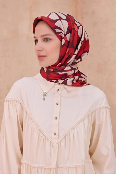 Belli Tivil Pure Silk Scarf 4116 - 39 Μικτό σχέδιο μπορντό
