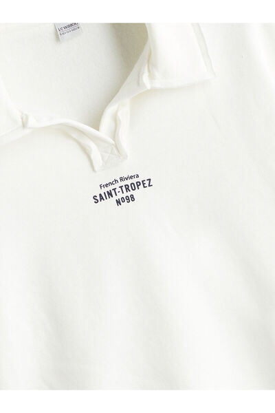 LC Waikiki Polo Collar Girl's Sweatshirt