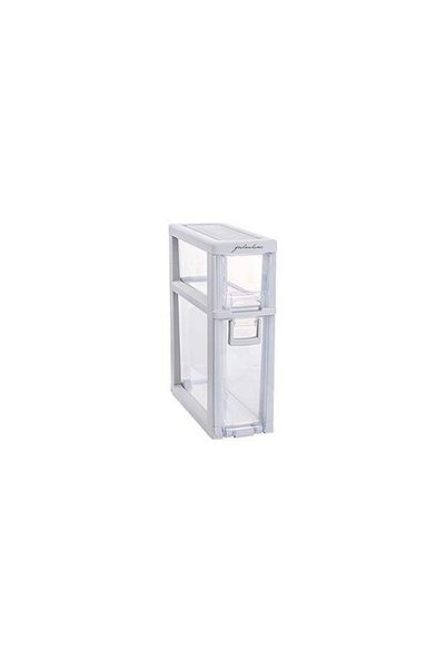 Generic Multi Layered Adjustable Storage Box White 17x43x49cm