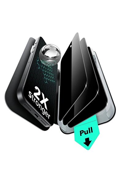 ESR [Pachet 3x] Folie sticla iPhone 17 Pro Privacy Tempered Glass UltraFit, negru