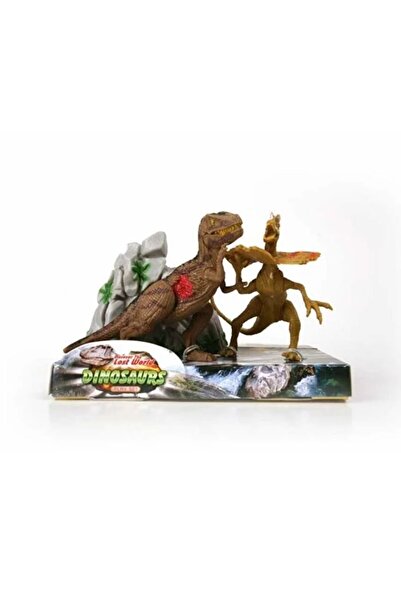 NEWBRENDHOME Öğretici Eğitici Oyuncaklar İkili Model Dinozor Figür T-Rex-Dilo...