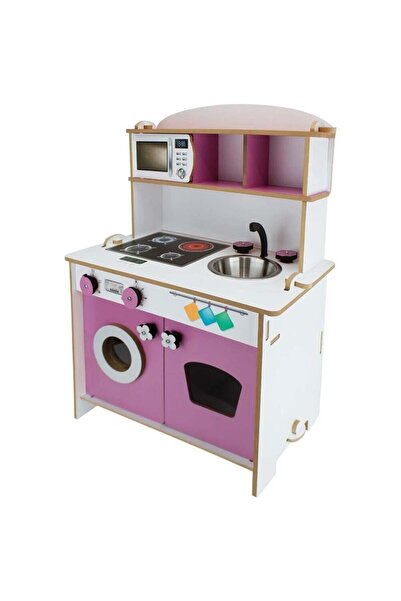 SPOR35 Öğretici Oyuncaklar T1004 ÇOCUK OYUN MUTFAĞI PEMBE Kız Erkek Çocuk Oyuncak Eğitici Oyuncaklar