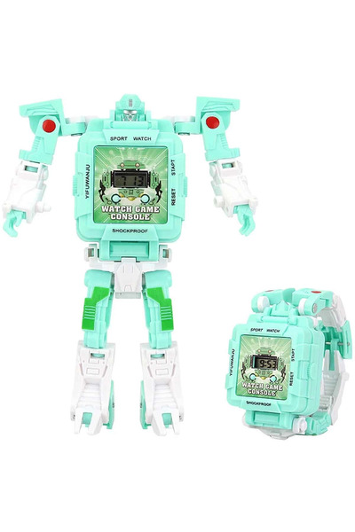 NEWBRENDHOME Öğretici Eğitici Oyuncaklar Dönüşebilen Robot Saat Oyun Konsolu ...