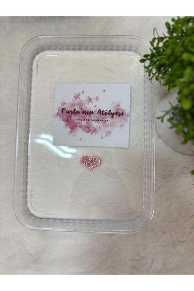 SOFT 0-3 ani agrafă pentru copii cu păr scăzut și fără păr, inimă de piatră roz