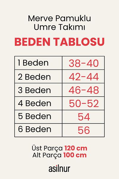 ASİLNUR Merve Cotton Umrah Suit Stone