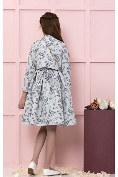 SÜSLÜ PİNK KİDS KIZ ÇOCUK CEKETLİ ABİYE ELBİSE