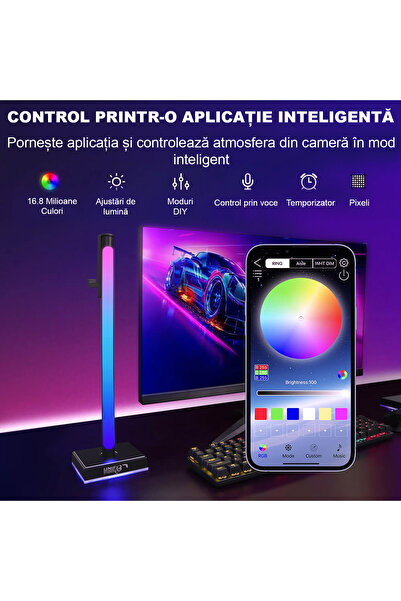 OEM Stand pentru Căști cu Lumină RGB Smart LED, Iluminare Ambientală Gaming