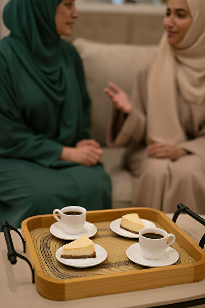 Generic Elegant wooden serving tray
