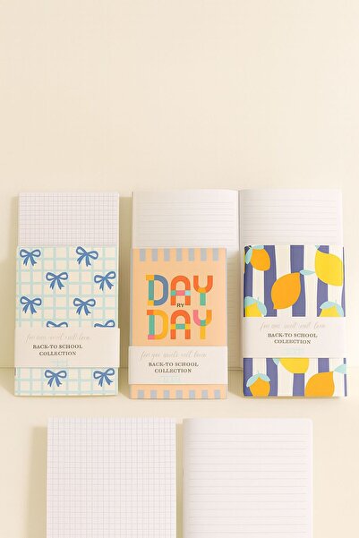 YLDZ A6 Notebook Good Things Take Time Baskılı Tel Dikiş Çizgili & Kareli 48 sayfa 2 Defter 1 Arada