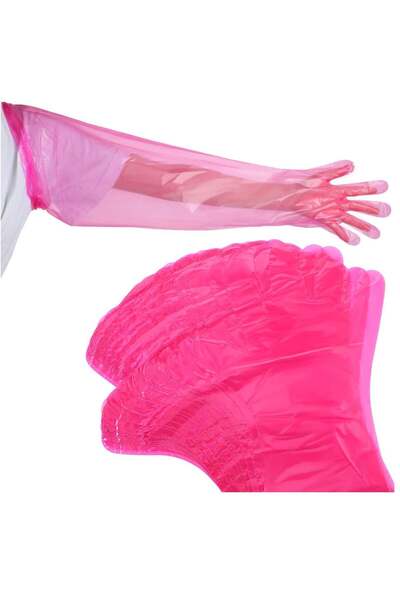 Generic 50 Pcs Long Arm Disposable Veterinary Gloves for Field Dressing, Gutting Deer, Gardening, and Paint