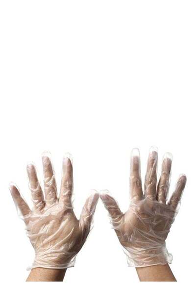 Generic 200-Piece Disposable Vinyl Hand Gloves Clear L