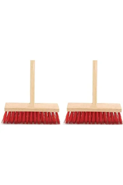 Generic Royal Apex Sweeping Brush With Stick Head Stiff Bristle Hard Outdoor Broom Garden Yard Sweeper 30 C